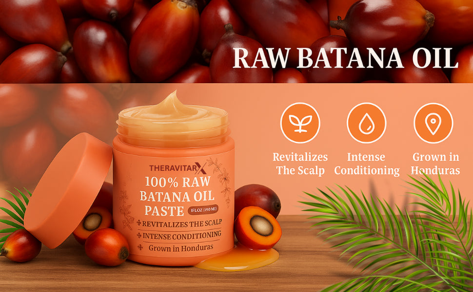 Aceite de batana orgánico para el crecimiento del cabello – 100% puro y prensado en frío, cuero cabelludo natural y tratamiento capilar para cabello más grueso y fuerte – 4 oz de Honduras – Adecuado