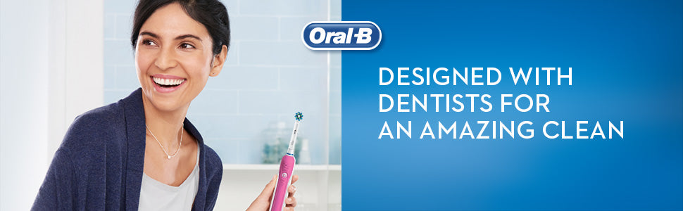 Oral-B Cepillo de dientes eléctrico recargable Pro 1000, color rosa