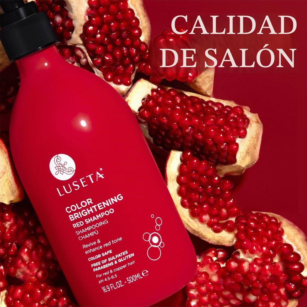 Luseta Champú Iluminador Color Rojo 16.9oz | Champú para cabello ro...