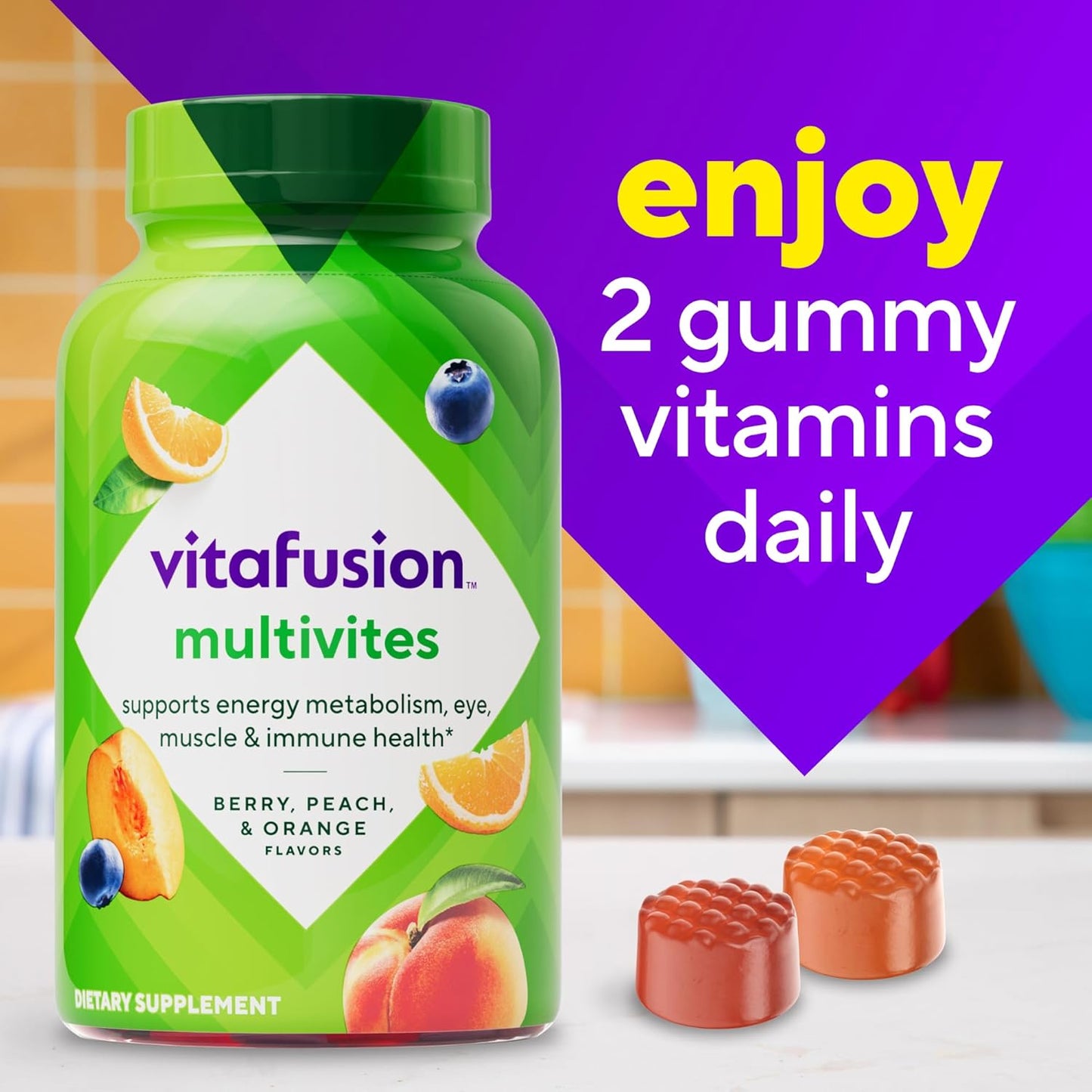 Vitafusion Gomitas de vitaminas para adultos, 120 unidades