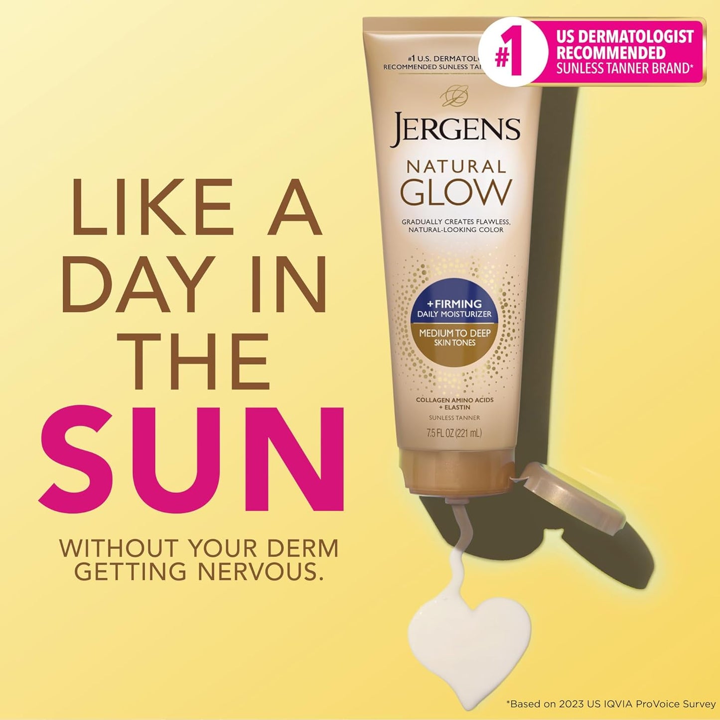 Jergens Natural Glow + Loción corporal autobronceadora reafirmante,...