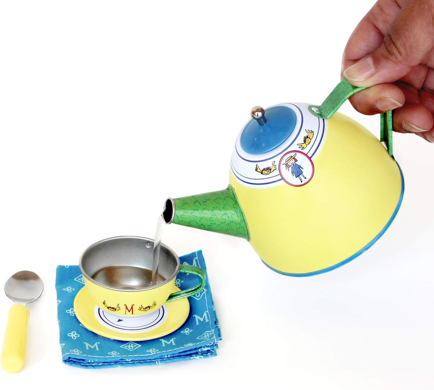 YOTTOY Madeline Collection - Juego de té de lata para niños de 23 p...