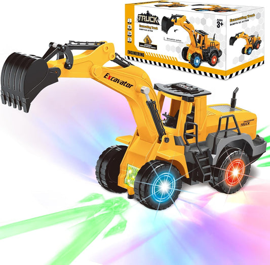 Juguetes de coche para niños pequeños, juguete de excavadora con 2...