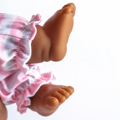 JC Toys Muñeca bebé afroamericana realista de cuerpo suave de 15 pu...