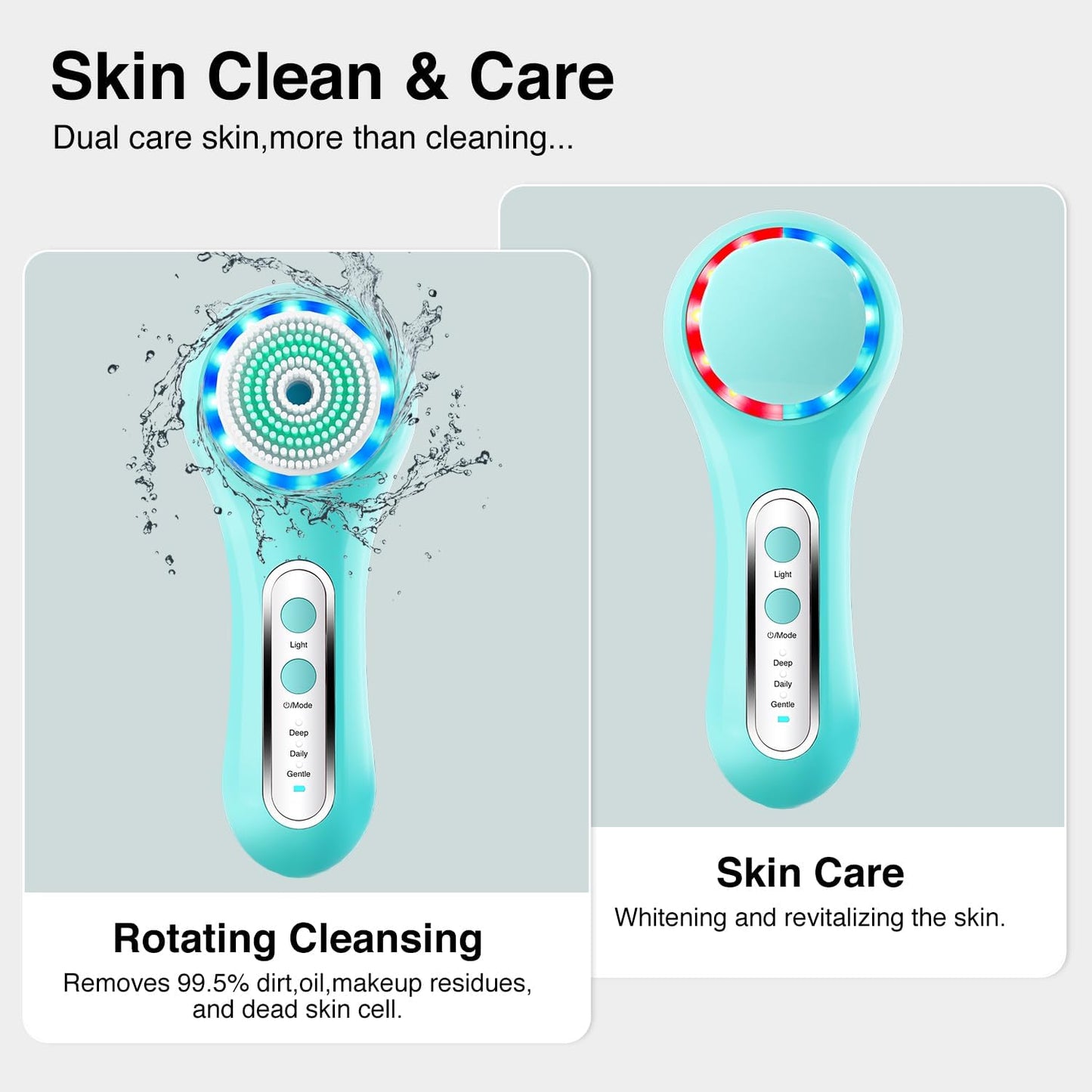 UMICKOO Exfoliante facial, cepillo de limpieza facial recargable co...