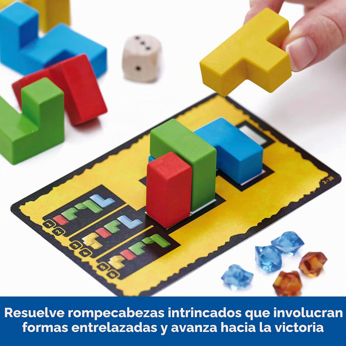 Ubongo 3D | Juego de rompecabezas geométrico con bloques tridimensi...