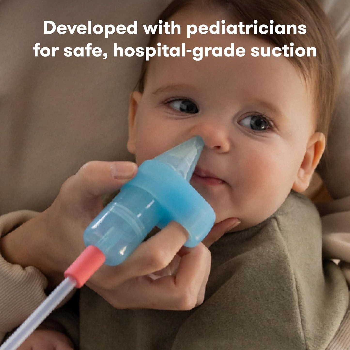 Frida Baby Aspirador nasal eléctrico NoseFrida Pro para bebé, succión de grado hospitalario, succión de nariz para bebés y niños pequeños, aspirador nasal para aliviar la congestión, 5 niveles de