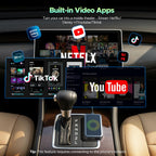 LAMTTO Adaptador inalámbrico 3 en 1 Carplay Android Auto Adapter integrado Net-Flix YouTube Tiktok Apps Magic AI Box Reproductor de video con WiFi de doble banda USB para coches de juego con cable OEM