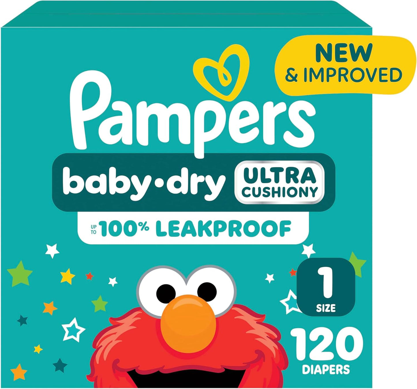 Pañales Pampers - Baby Dry - Talla 1, 120 unidades, Pañal desechabl...