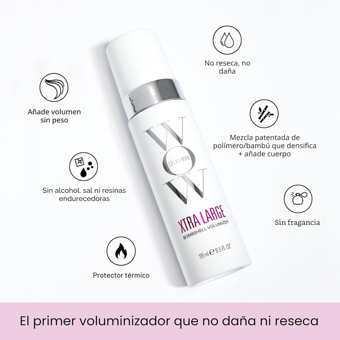 COLOR WOW Xtra Large Bombshell Volumizer - Nueva tecnología sin alc...