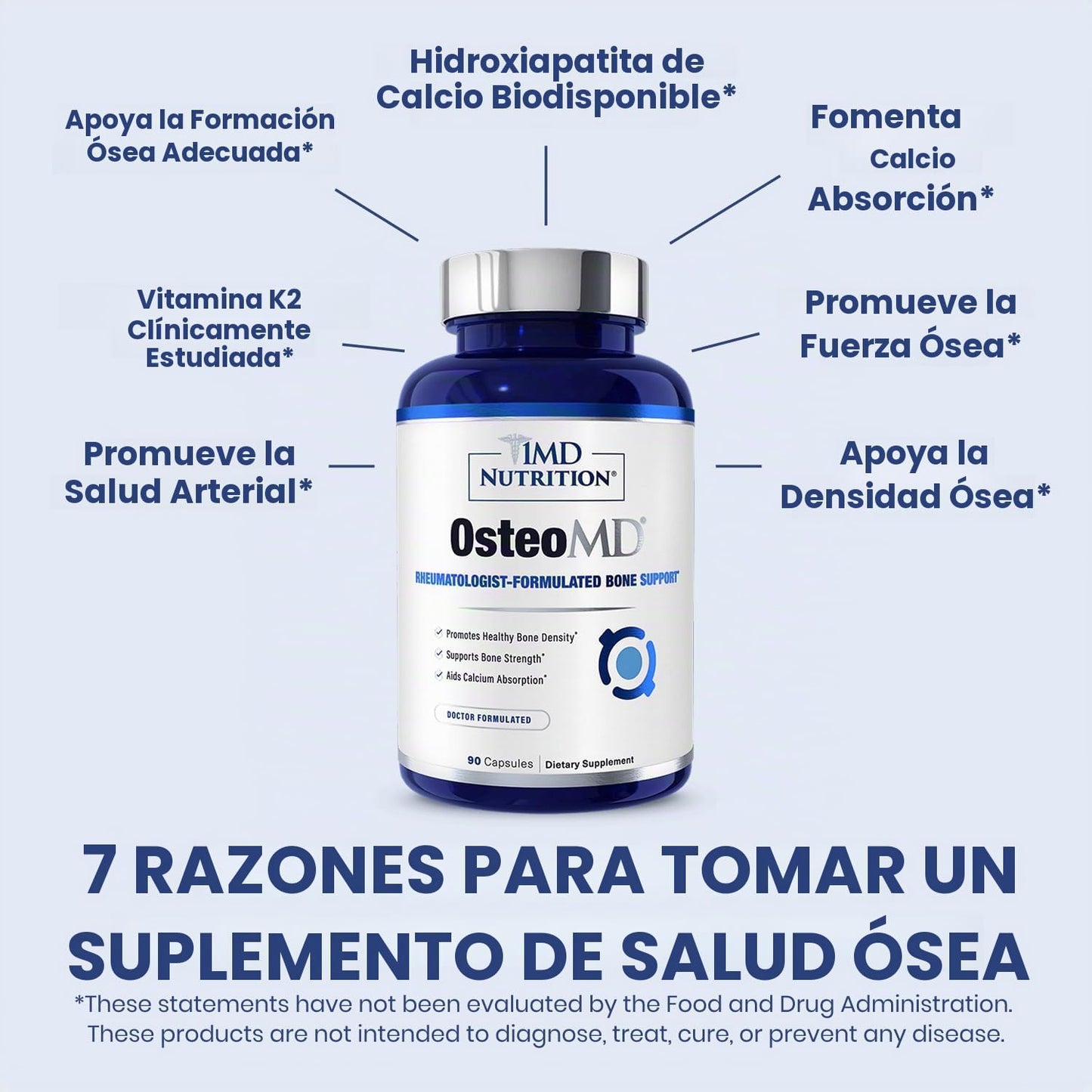 1MD OsteoMD para apoyo integral óseo | con hidroxiapatita de calcio...