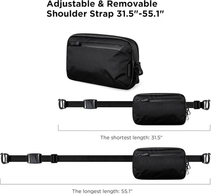 ALPAKA Elements Tech Case Mini - Organizador compacto para electrónicos, bolsa pequeña para cargadores y auriculares, bolsa para teléfono, funda de accesorios de viaje, correa cruzada, negro X-Pac