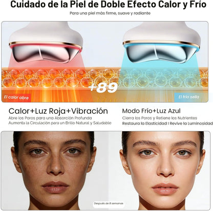 RFVDC Cold Heat Gua Sha - Masajeador linfático facial para cuello,...