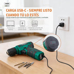 Hi-Spec Taladro inalámbrico de 8 V y kit de herramientas con herram...