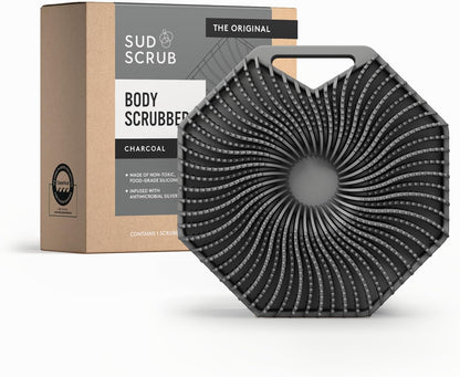 Sud Scrub® Exfoliante corporal de silicona antimicrobiana, cepillo...