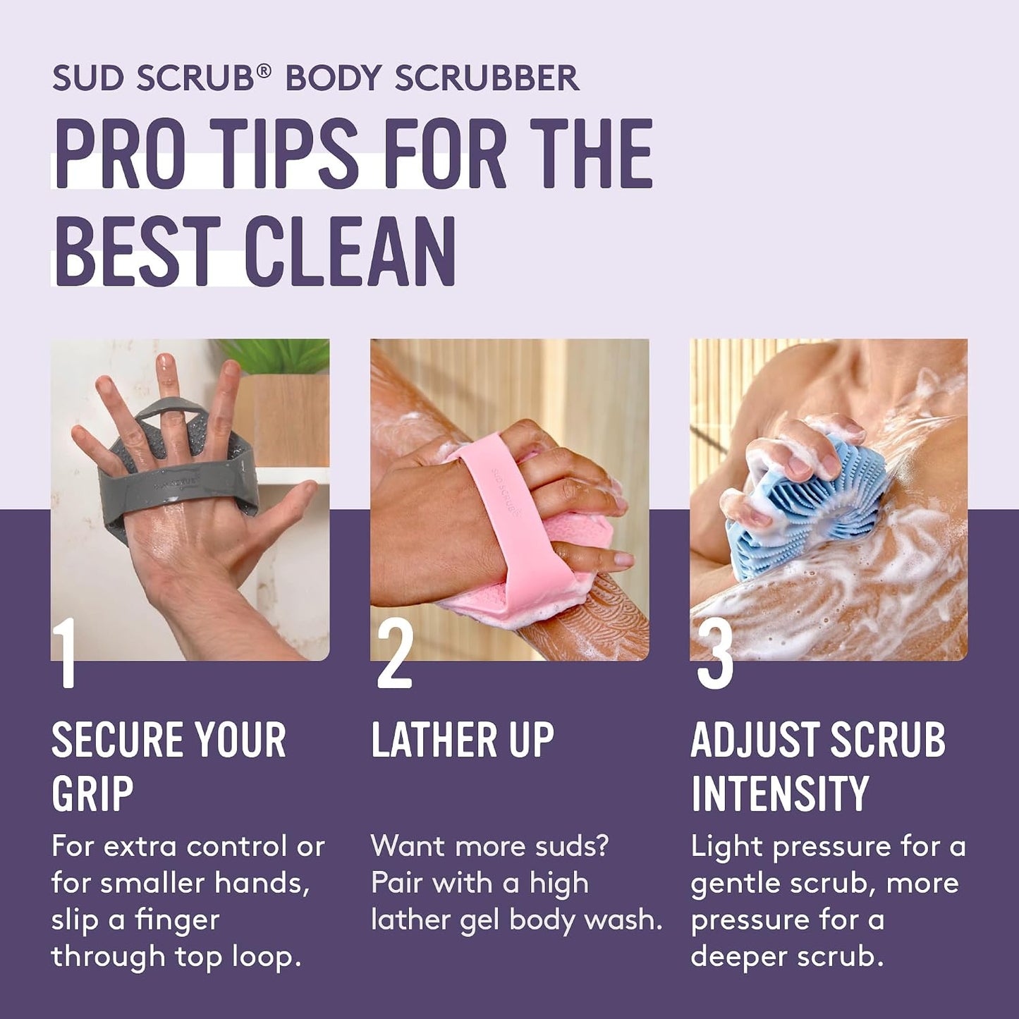 Sud Scrub® Exfoliante Corporal de Silicona Antimicrobiana, Exfolian...
