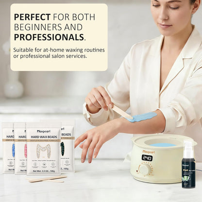 Maxpearl Kit de depilación sin colofonia para mujeres y hombres, re...