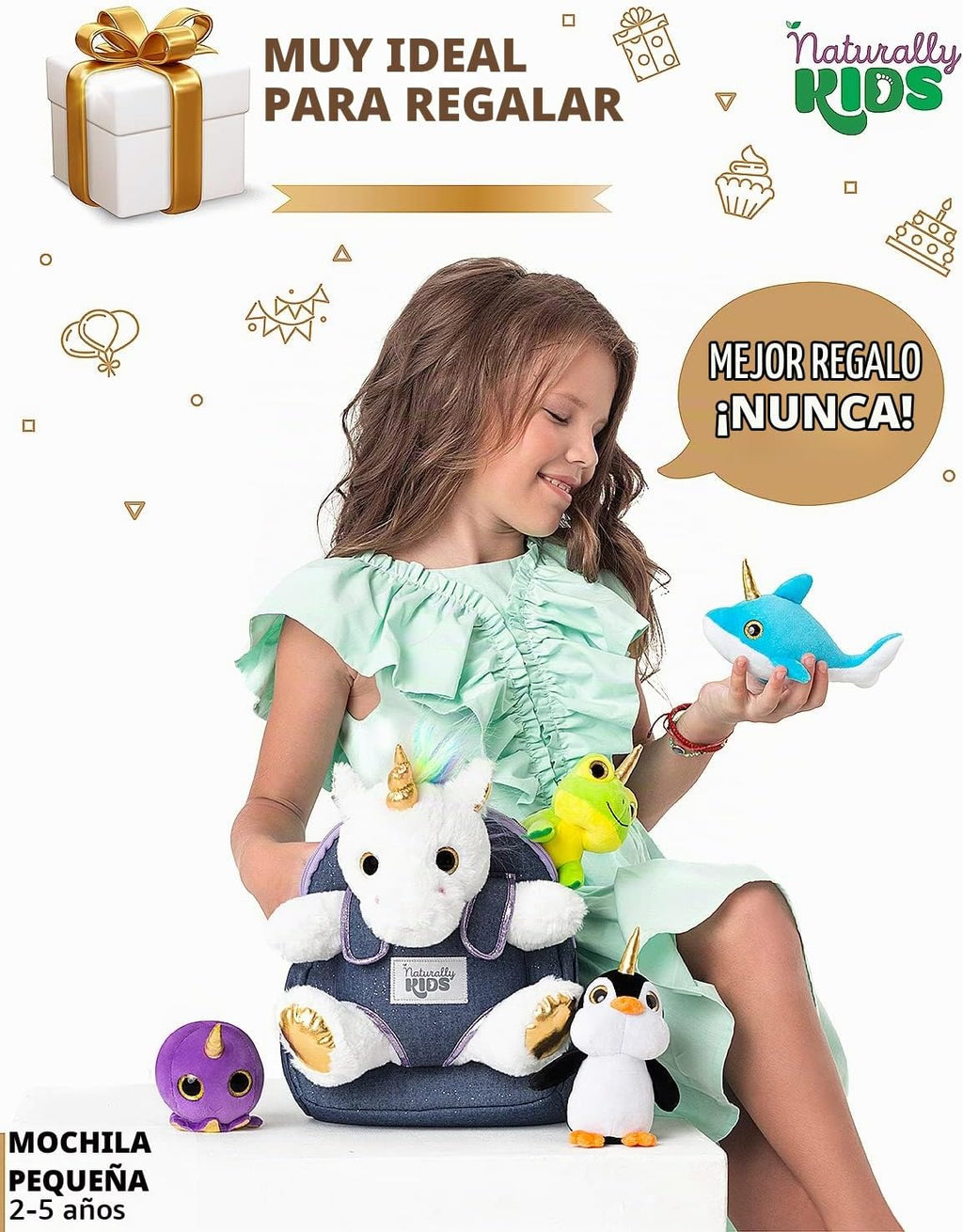 Naturally KIDS - Mochila de unicornio para niños de 2 a 5 años | Re...