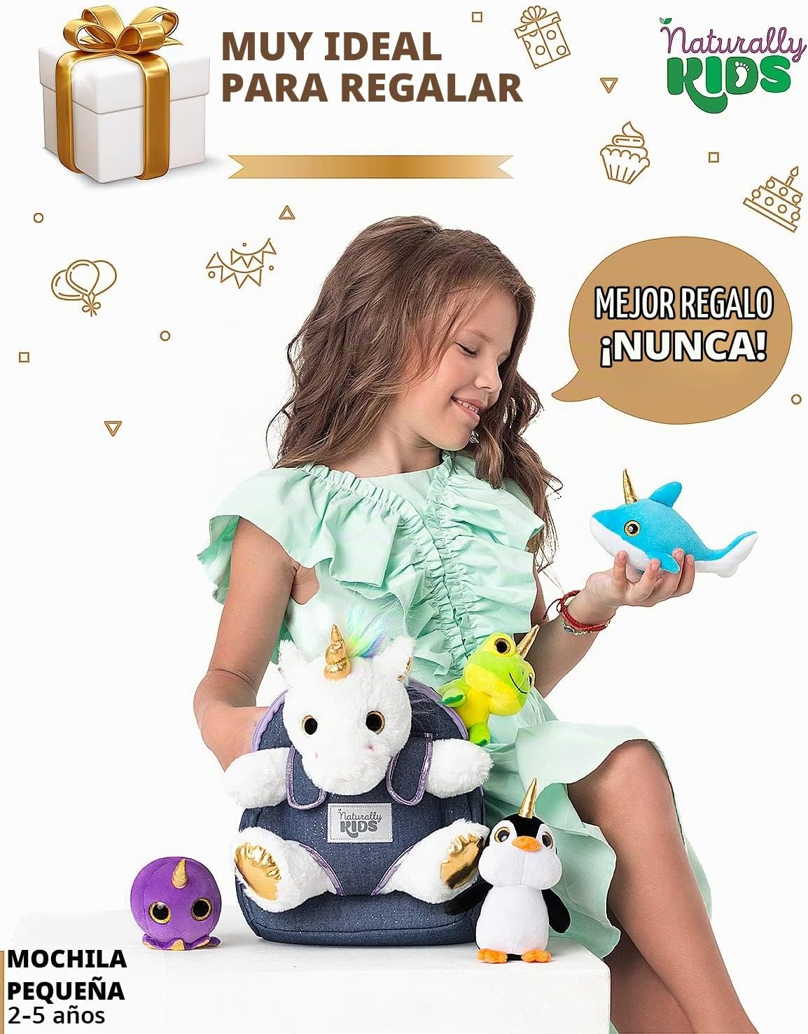 Naturally KIDS - Mochila de unicornio para niños de 2 a 5 años | Re...