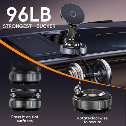Soporte Magnético para Teléfono de Coche 2026 Modelo Resistente Ajustable 360° Succión al Vacío Soporte de Teléfono Magsafe para Coche Soportes de Teléfono Celular para tu Coche para iPhone 16 Pro Max