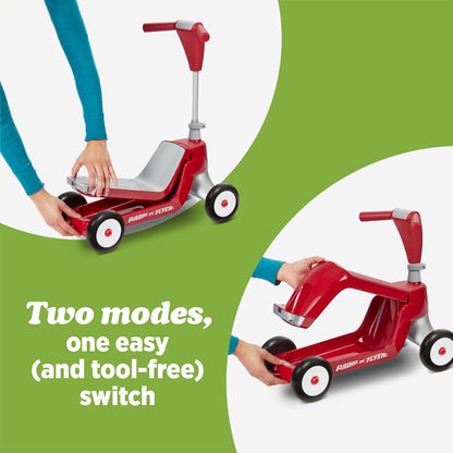 Radio Flyer Scoot 2 Scooter, azul, para niños de 1 a 4 años, juguet...