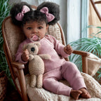 BABESIDE Muñecas de bebé realistas Reborn Daisy Black Girl- 20 pulg...