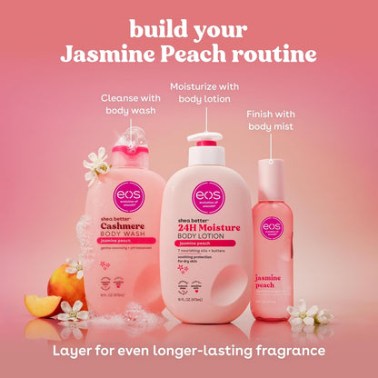 eos Shea Better Loción corporal Jasmine Peach, cuidado de la piel c...