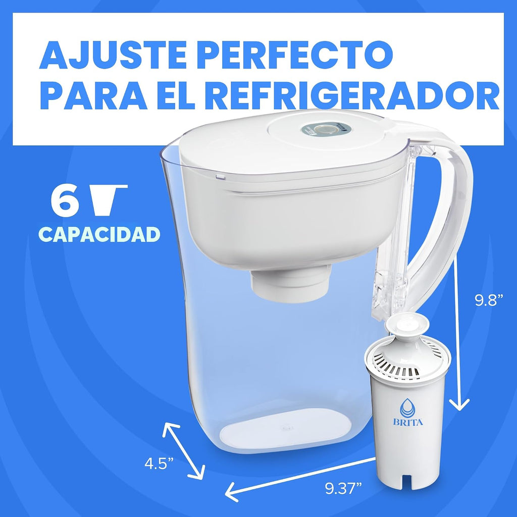 Brita Jarra pequeña con filtro de agua de 6 tazas, incluye 1 filtro...