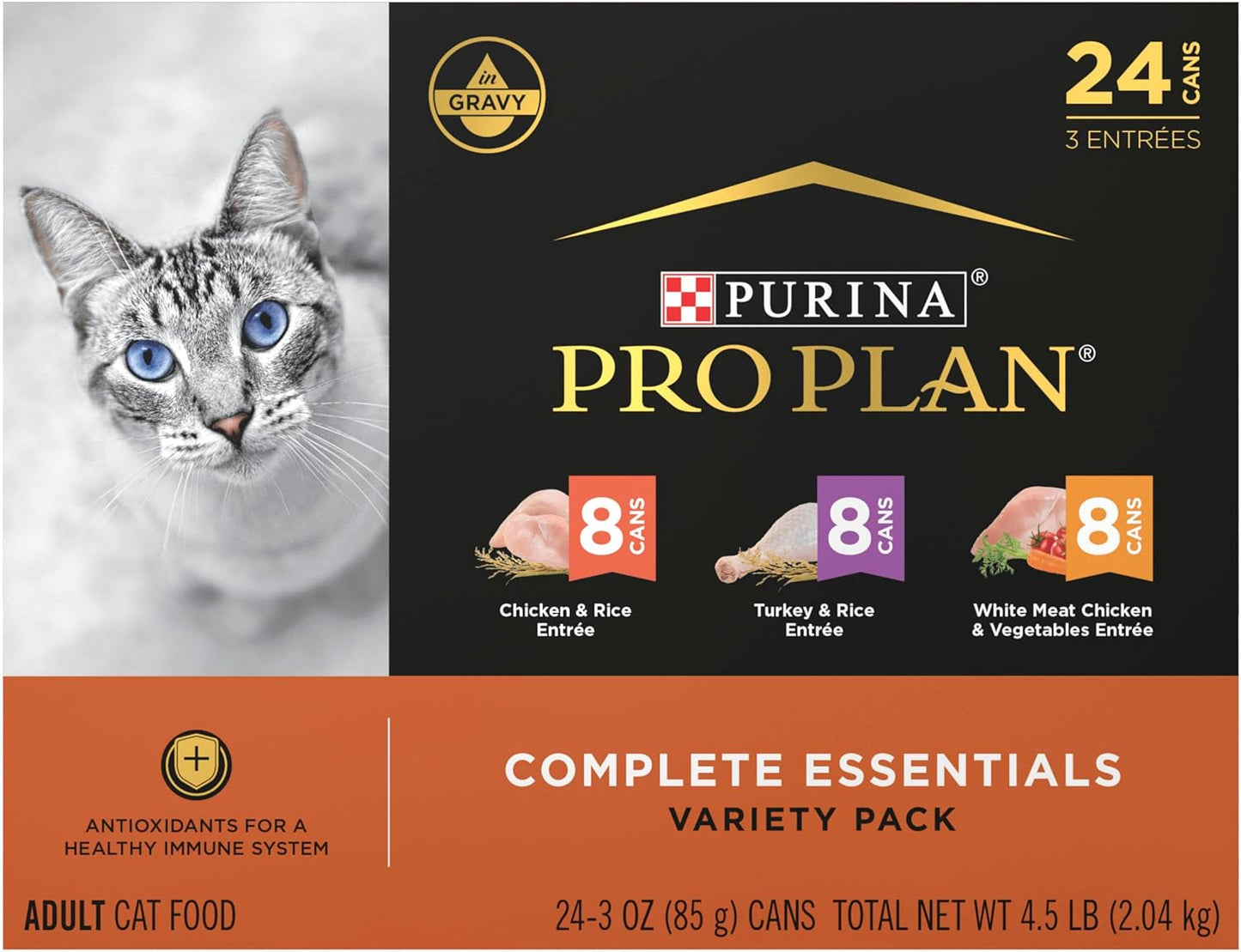 Purina Pro Plan Gravy, paquete variado de alimentos húmedos para ga...