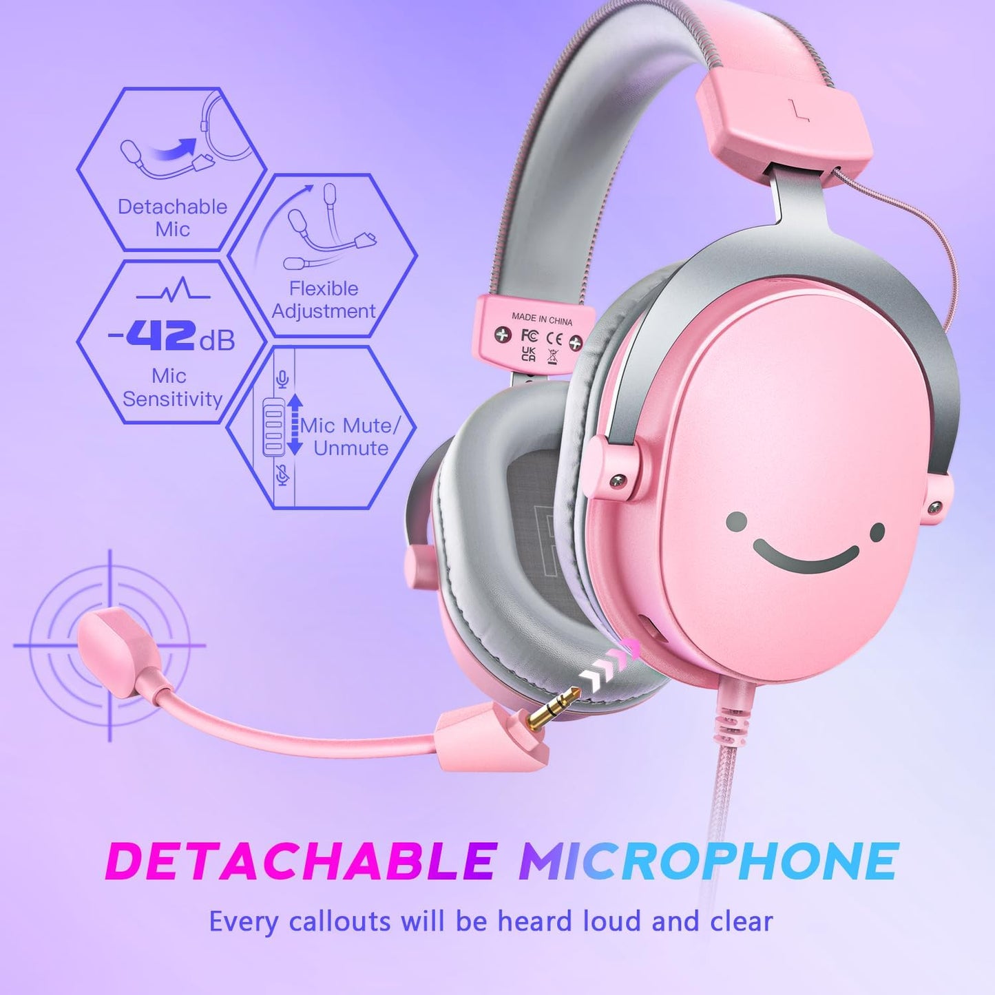 FIFINE Auriculares USB para juegos, auriculares con cable sobre la...