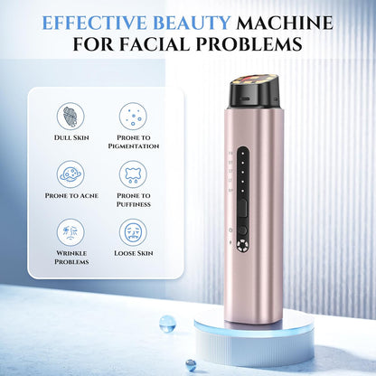 Oranmagic Microcurrent - Dispositivo facial 5 en 1 para apretar y l...