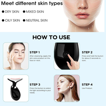 Suenohyu Masajeador facial, varita masajeadora portátil para el cui...