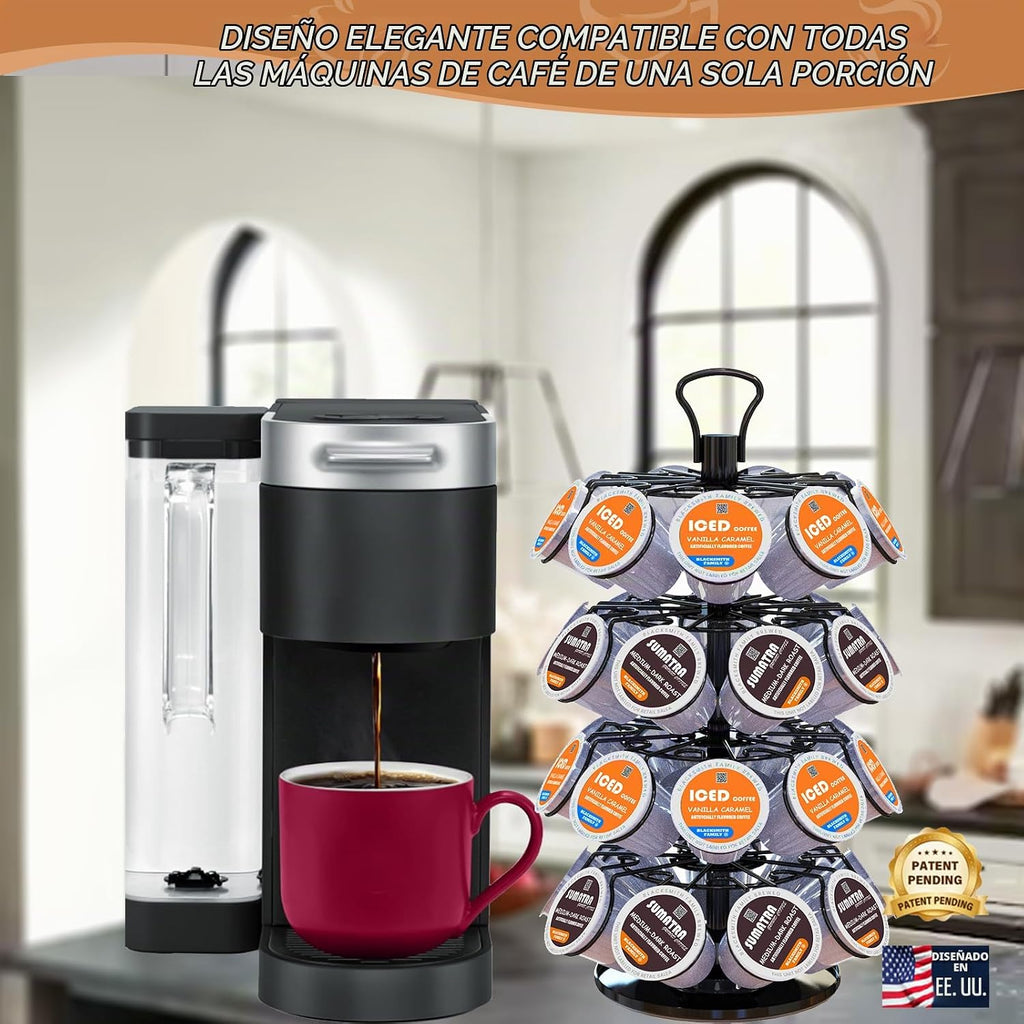 Soporte para tazas K, soporte organizador de almacenamiento de cáps...