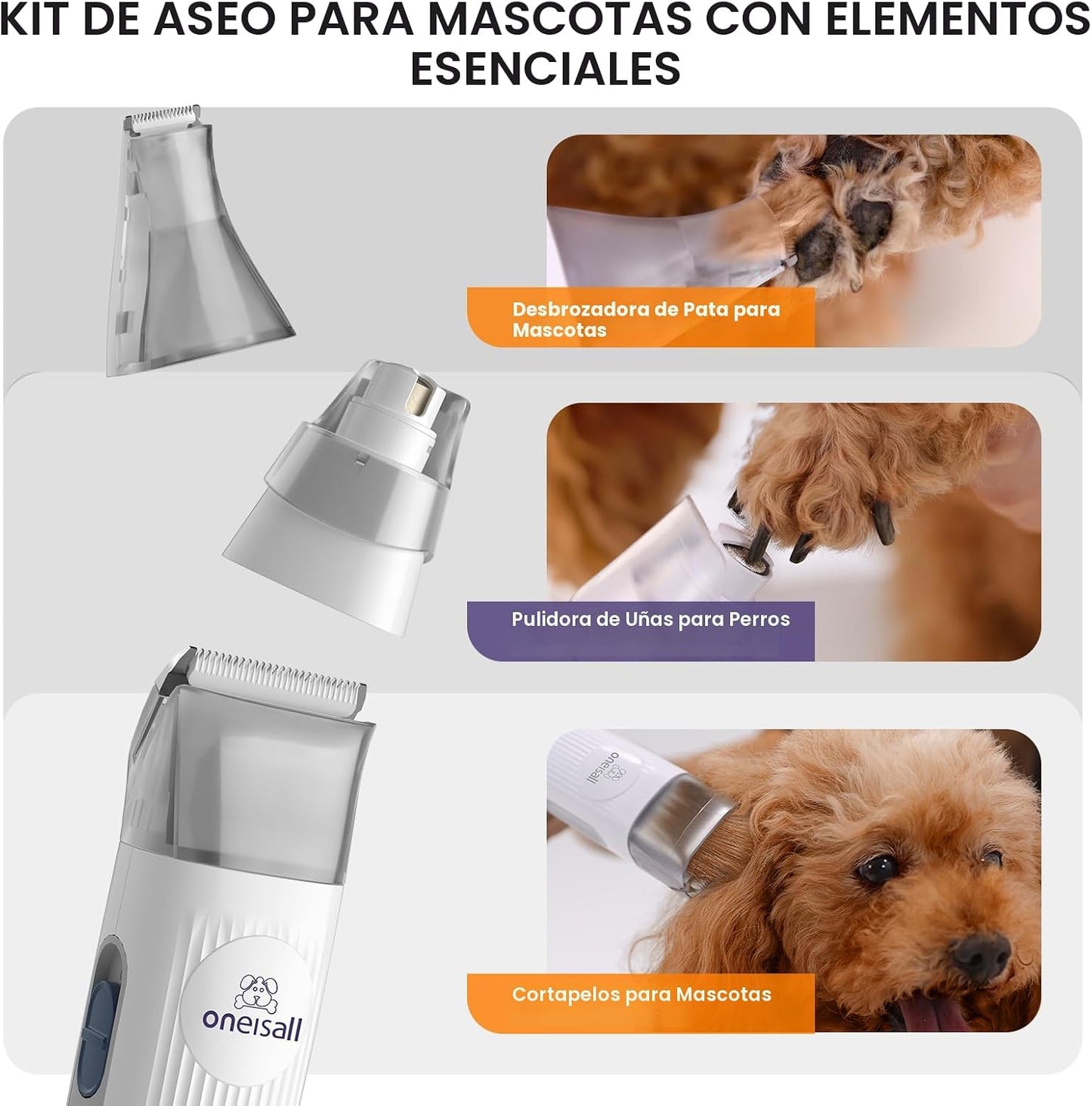 oneisall Aspiradora de Aseo para Perros, Aspiradora de Aseo para Ma...