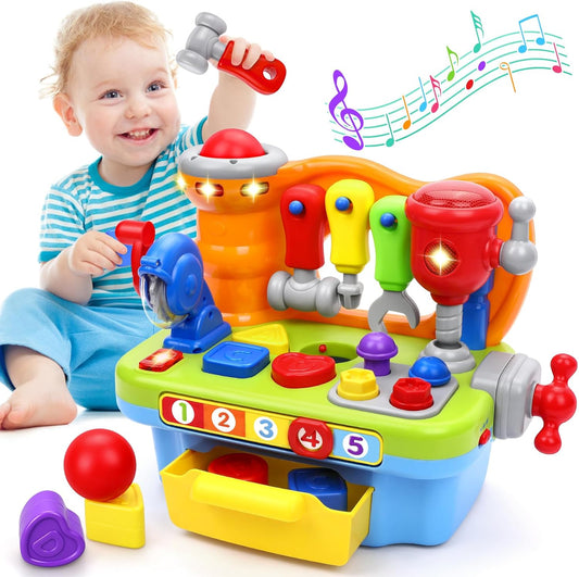 Juguetes ORWINE para niños de 1 año, banco de herramientas musical...