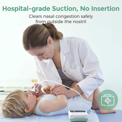 Momcozy Aspirador Nasal para Bebé, 【Grado Hospitalario】 Succión Fuerte de 70 KPa y 9 Niveles de Succión Ventosa Nasal, Limpiador Nasal Eléctrico para Niño Pequeño y Recién Nacido, Luz Tranquilizante y