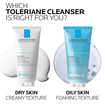 La Roche-Posay Toleriane - Limpiador facial suave e hidratante, lim...