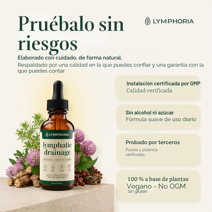 LYMPHORIA Gotas de drenaje linfático para aliviar la hinchazón y de...
