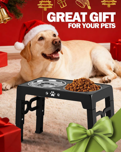 Jovrun Cuencos Elevados para Perros, Comedero para Perros con Plato...