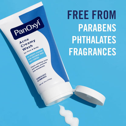 PanOxyl Crema de lavado cremosa antimicrobiana hidratante contra el...