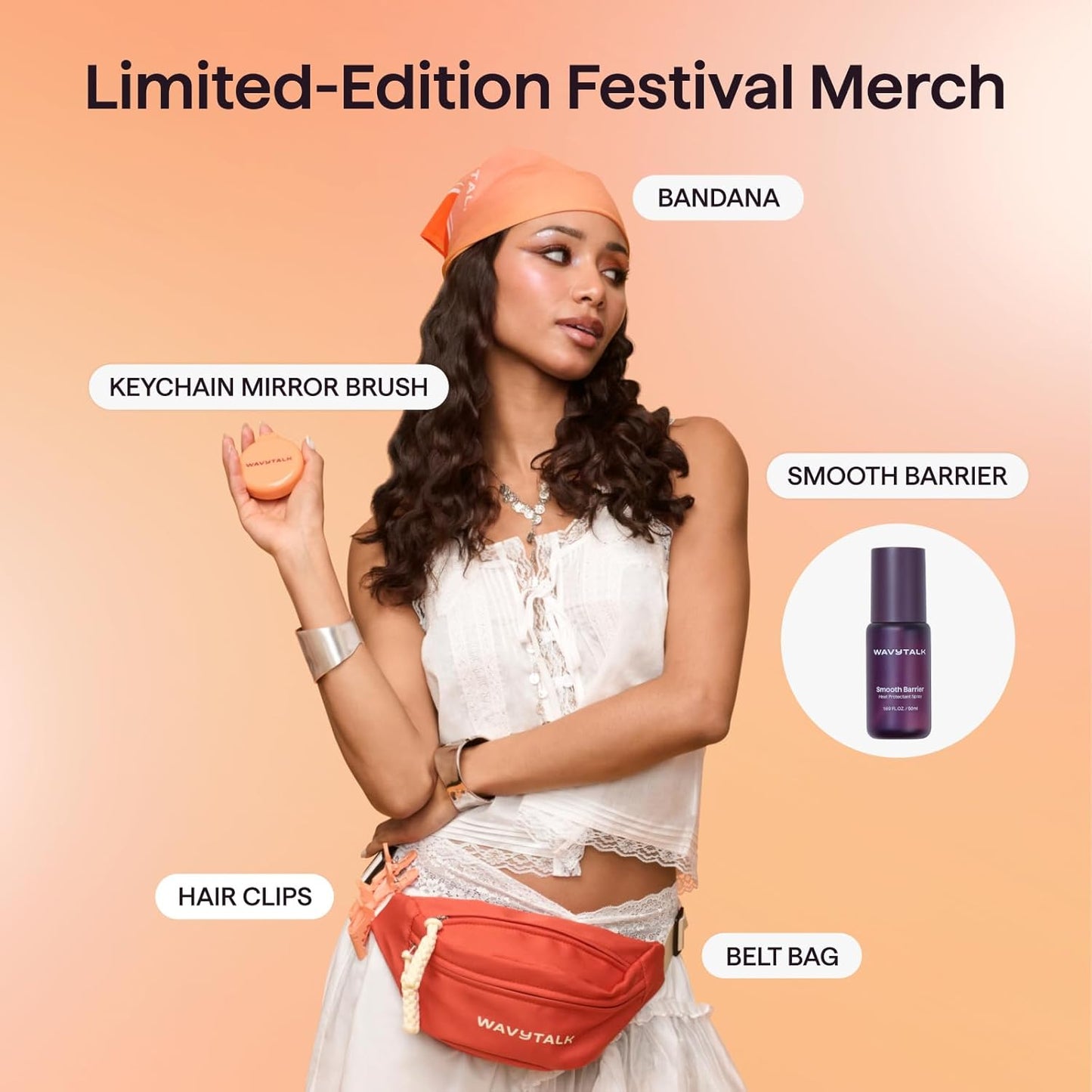 Wavytalk VIP Volume Blowout Boost Festival Bundle, cepillo térmico...