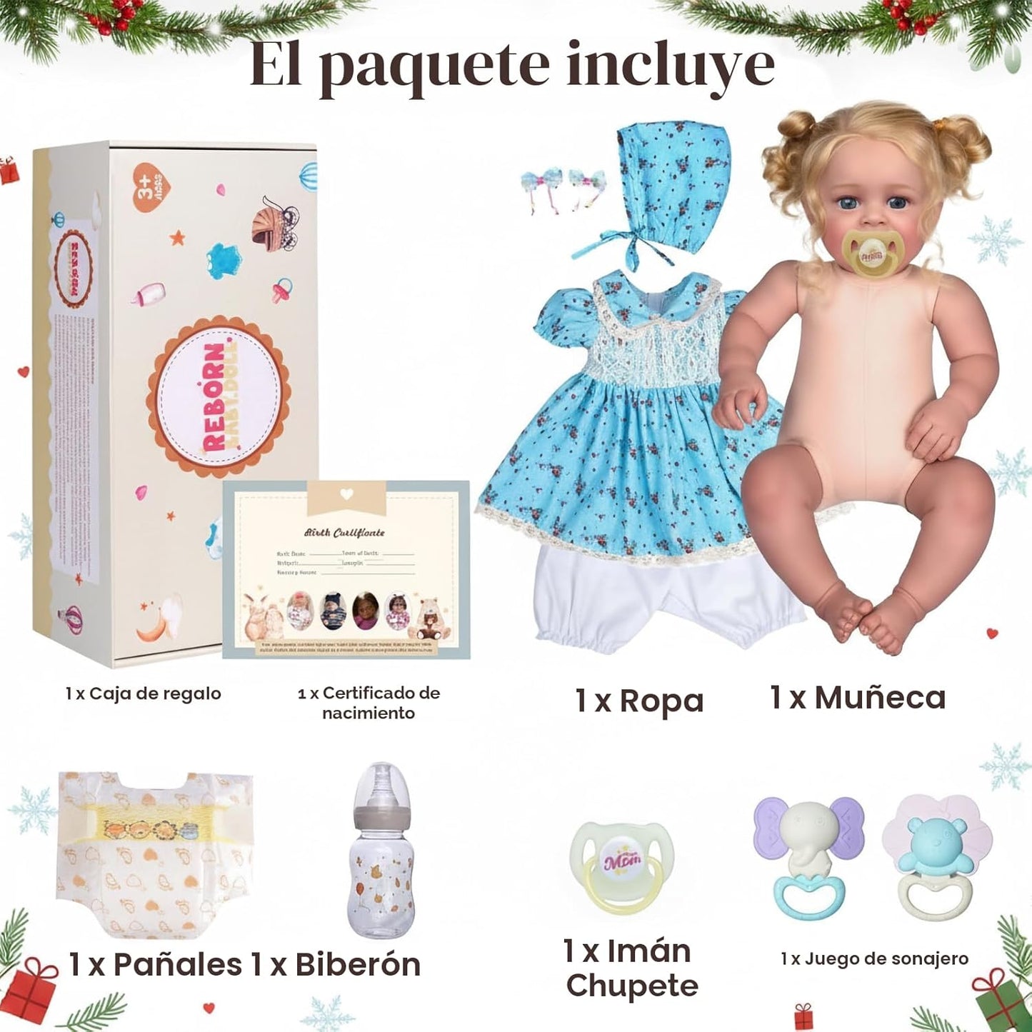 JIZHI Muñecas de Bebé Reborn Realistas - Muñecas de Bebé Recién Nac...