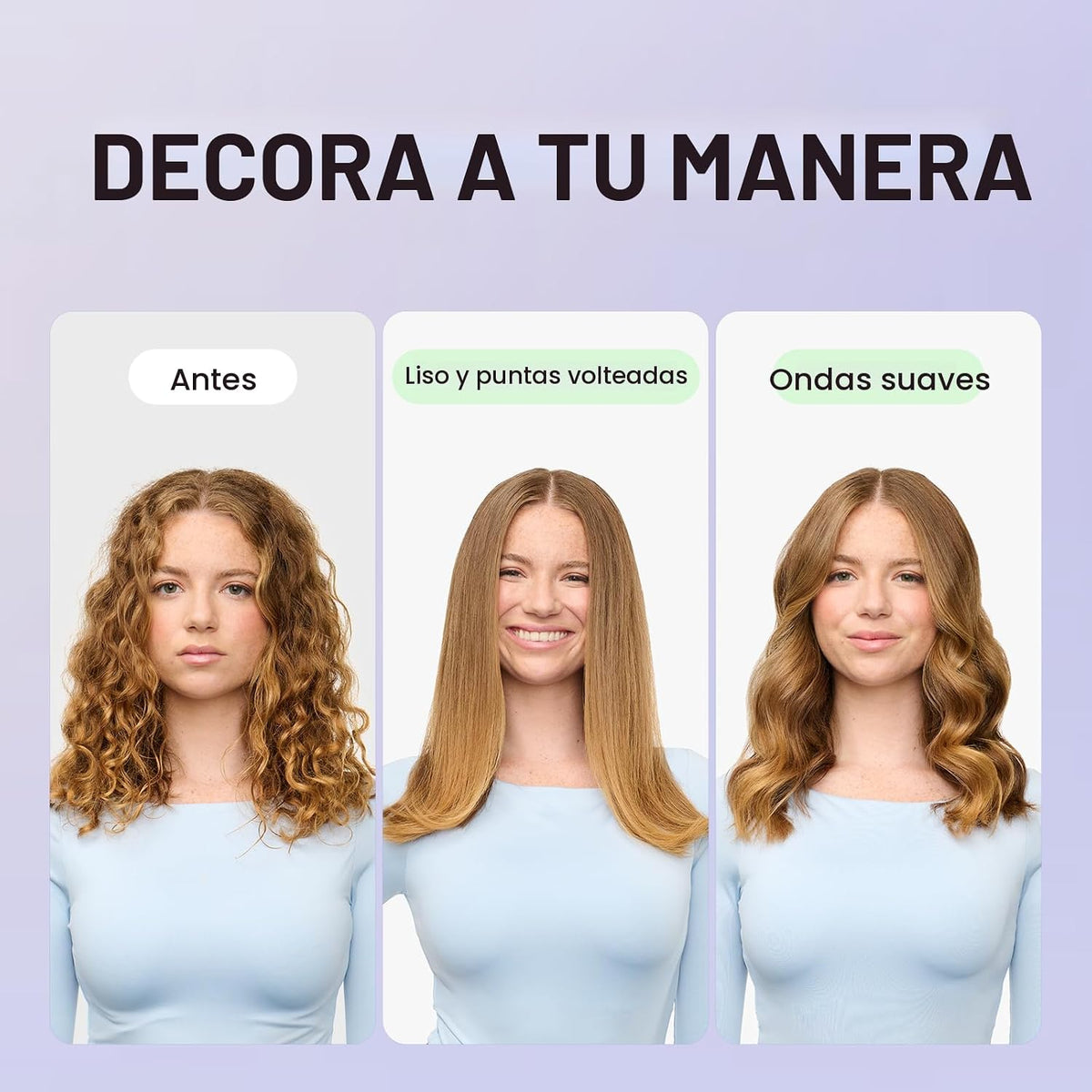 Wavytalk - Cepillo alisador de pelo, cepillo alisador iónico elegan...