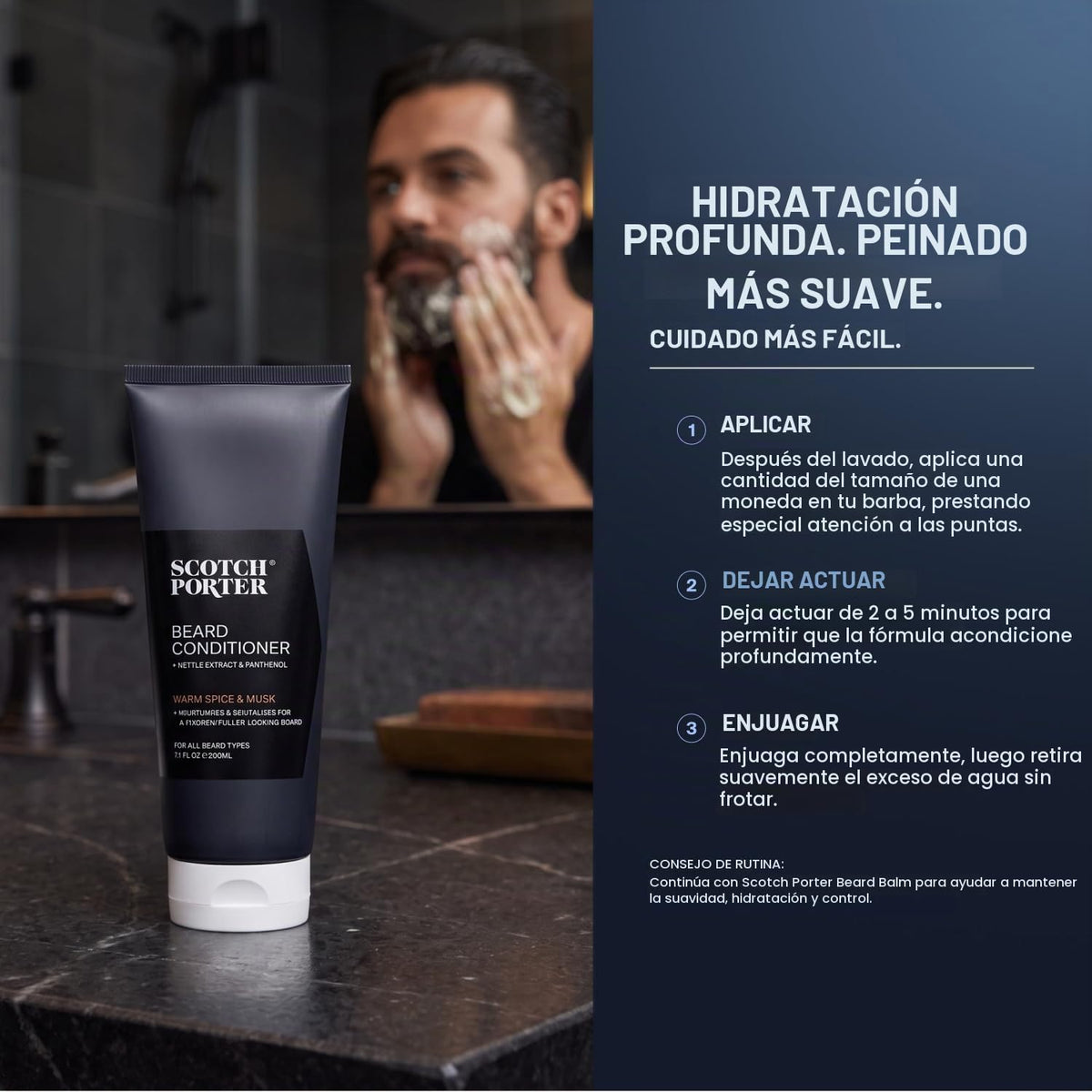 Scotch Porter Hidratar y nutrir el acondicionador de barba para hom...