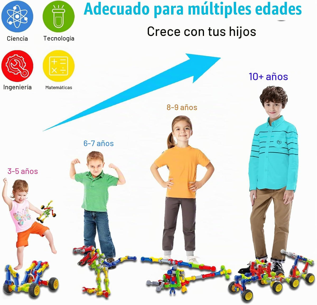 Huaker Juguetes de construcción STEM para niños y niñas de 3, 4, 5,...