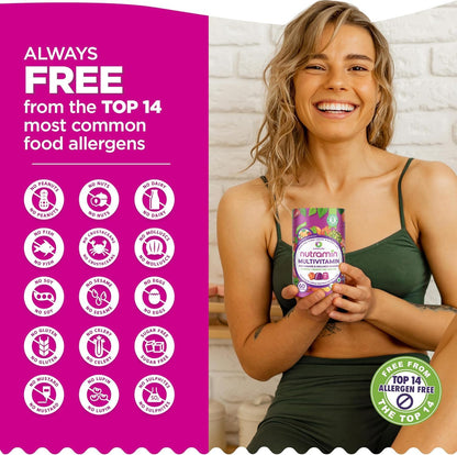 Gomitas Multivitamínicas Veganas Keto Diarias NUTRAMIN, sin OMG, Vi...
