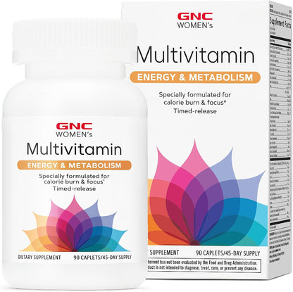 GNC Multivitamínico de energía y metabolismo para mujeres, para con...
