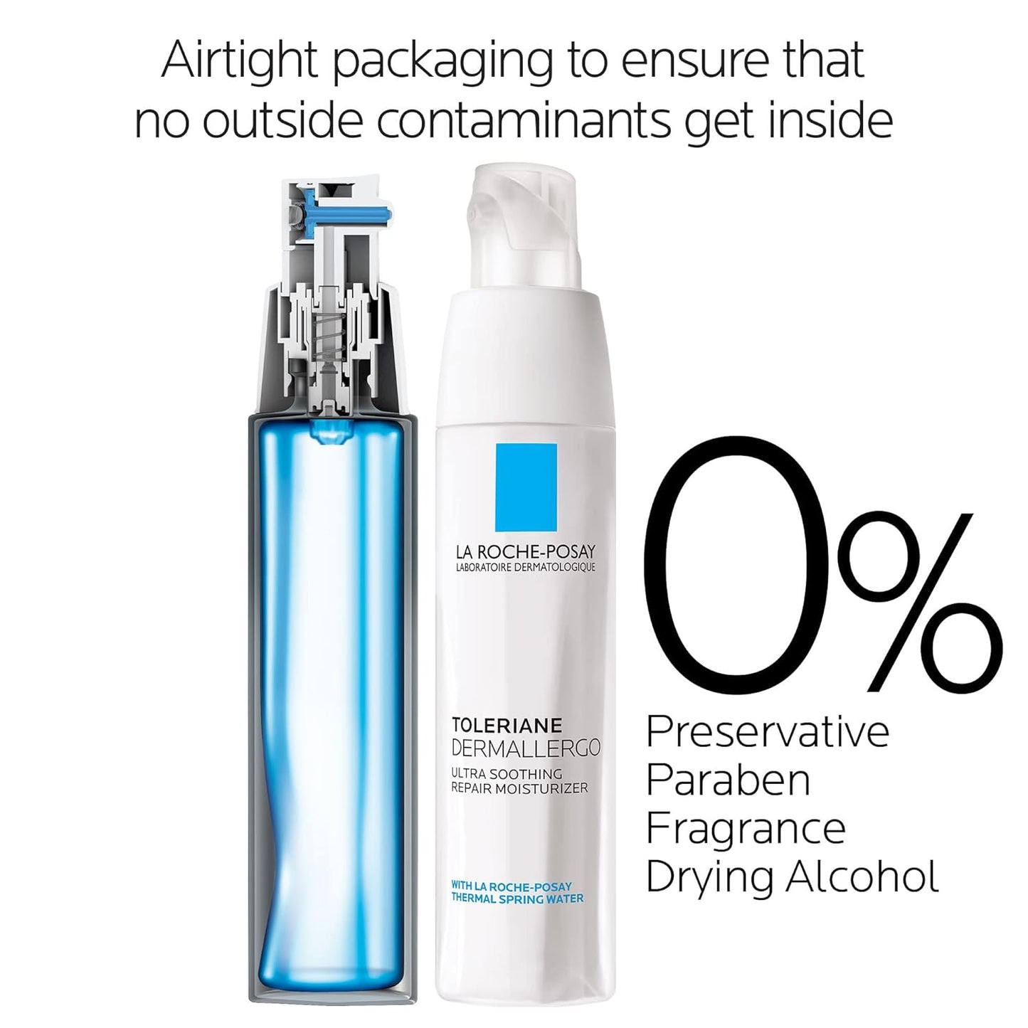 La Roche-Posay Toleriane Humectador facial, relajante, ultra Intenso, para piel sensible, de 1.35 onzas líquidas.