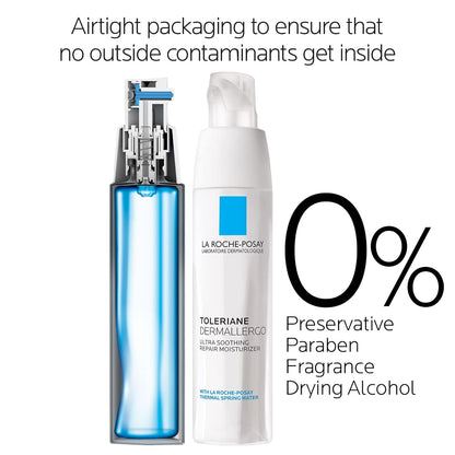La Roche-Posay Toleriane Humectador facial, relajante, ultra Intenso, para piel sensible, de 1.35 onzas líquidas.