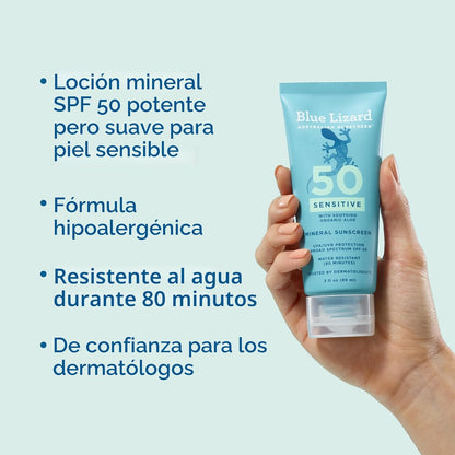 Blue Lizard - Protector solar mineral SENSIBLE con óxido de zinc, S...